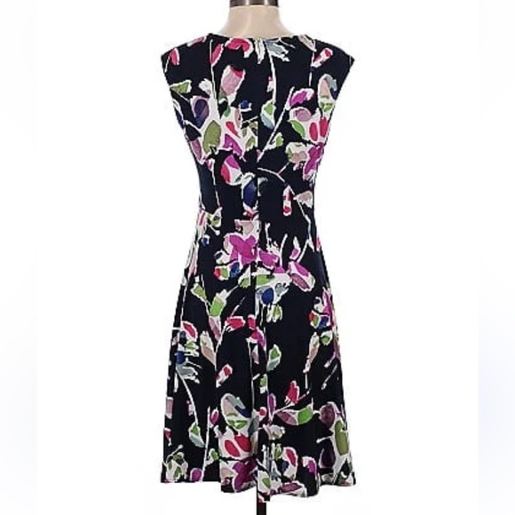 wisp Dresses & Skirts - Wisp Black and Multi Colored Floral Jersey Dress